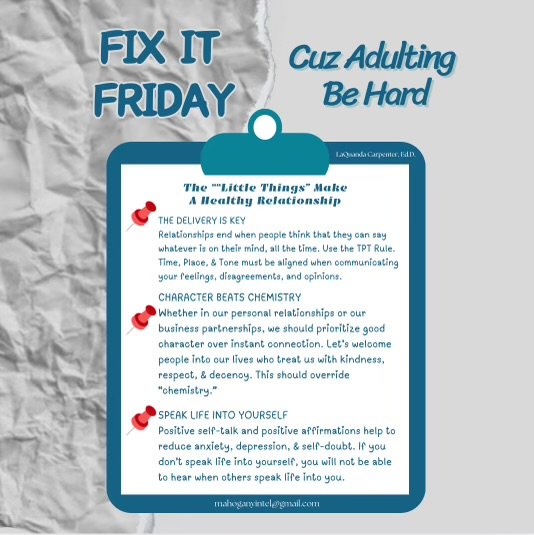Fix It Friday: The ‘Little Things’ Makes a Healthy Relationship