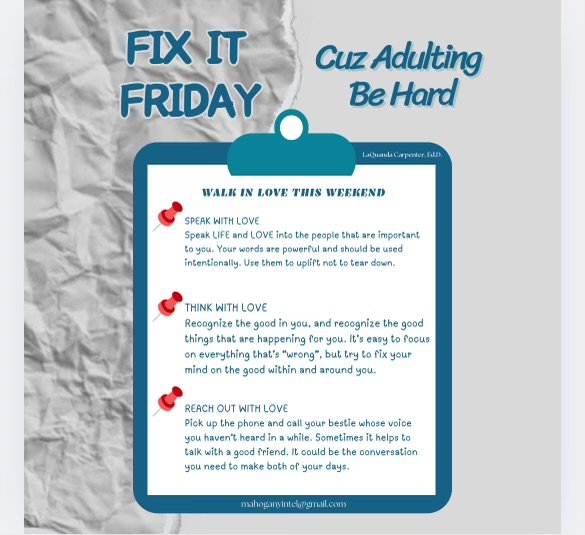 Fix It Friday: Walk in Love