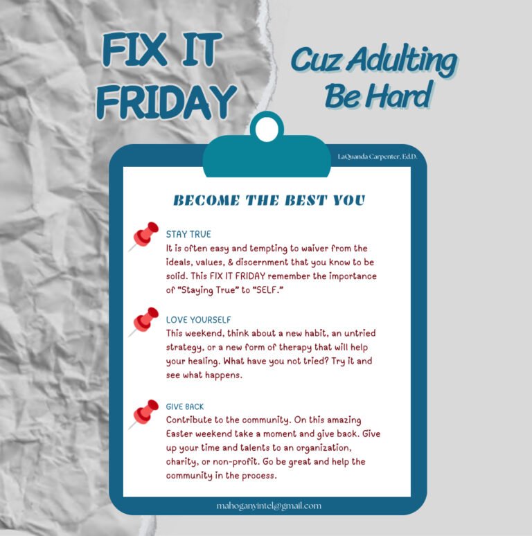 Fix It Friday: Become the best you